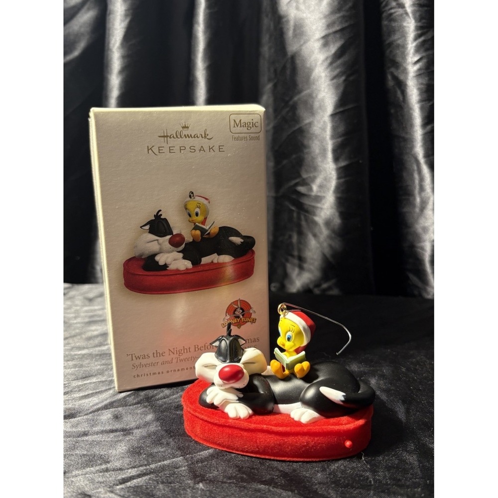 2008 Hallmark Keepsake Ornament Twas The Night Before Christmas Sylvester Tweety